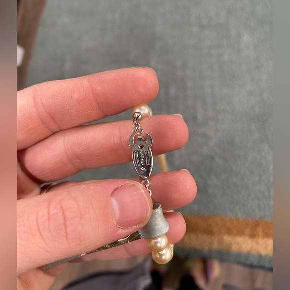 NWT Vintage Faux Pearl Necklace Hand-Knotted - Picture 4 of 5